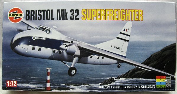 Airfix 1/72 Bristol 170 Mk.32 Superfreighter - Sabena Airways Belgium 1960 or Cie Air Transport France 1962, 05002 plastic model kit
